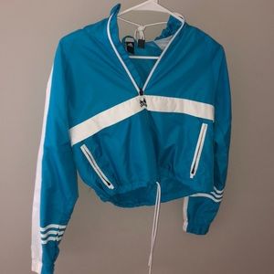Adidas cropped windbreaker size small